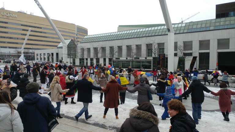 Flashmob românesc de 1 decembrie la Montreal