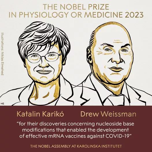 Katalin Kariko şi Drew Weissman, laureaţii premiului Nobel pentru medicină