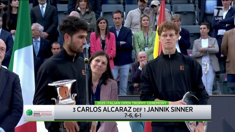 Alcaraz l-a învins pe Sinner în finala turneului ATP Masters 1.000 de la Roma